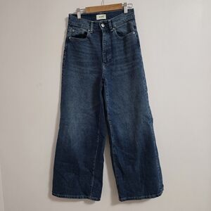 DL 1961 Hepburn Wide-Leg Blue Jeans